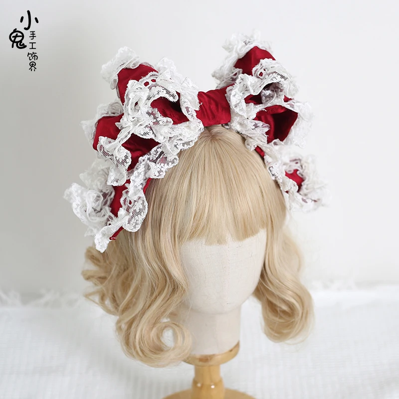 

Lolita sweet candy color lace bowknot KC Japanese doll, Lolita hair hair hoop head ornaments