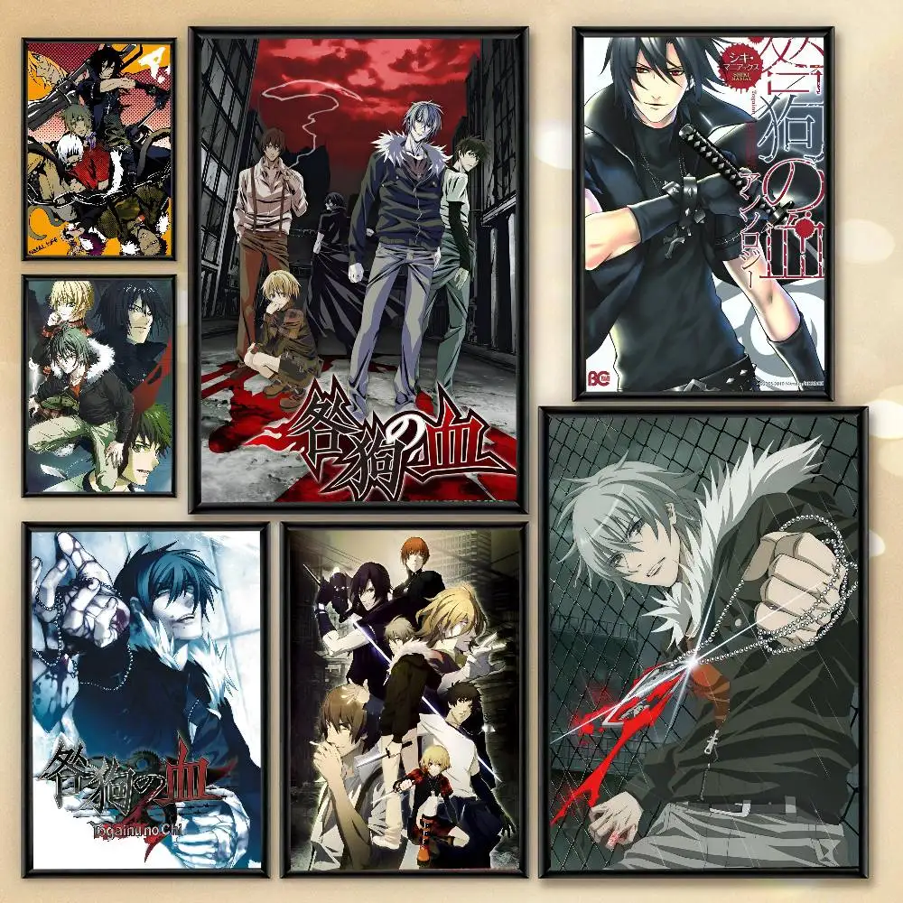 Póster adhesivo de Anime Togainu No Chi, arte de pared impermeable para sala de estar, dormitorio, decoración del hogar, 1 ud.
