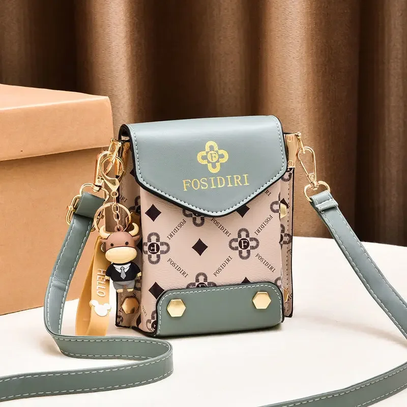 Fashion Women Pattern Shoulder Bag Hardware Chain Strap Color Block Messenger Handbag Composite Crossbody Bag Waist Bag