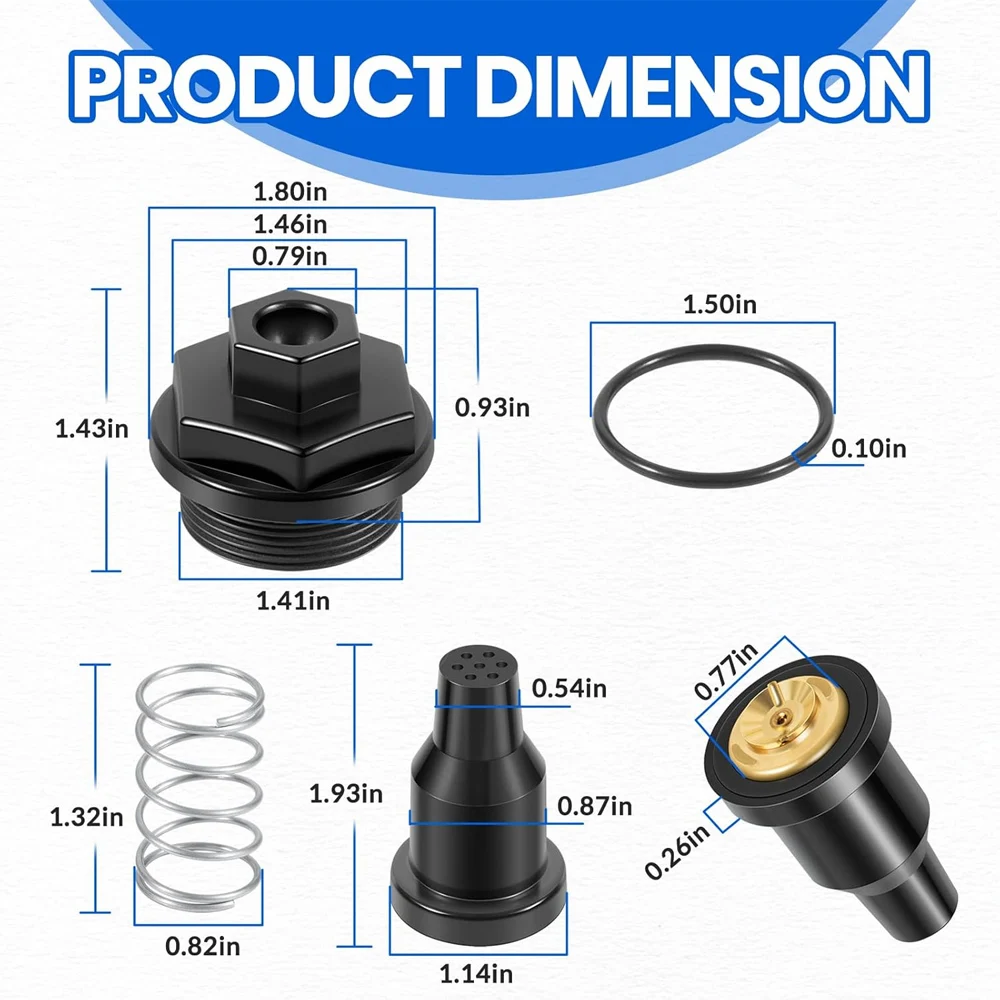 

0435597 Thermostat and Cover Kit for Johnson Evinrude Outboard 90HP & 115HP V4, 150HP & 175HP V6 Engines, Includes Spring&O-Ring