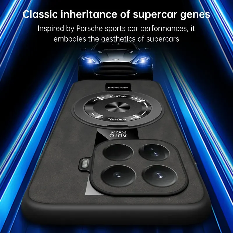 حافظة لهاتف Xiaomi MI 15T Pro جديدة راقية من الجلد العادي 360 حامل دوران مضاد للسقوط غطاء للزوجين لهاتف Xiaomi 15T Pro مقاوم للصدمات Funda #6