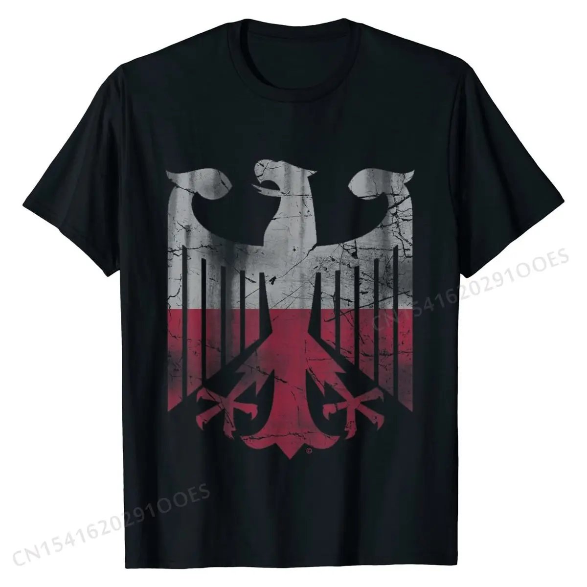 Vintage German Polish Family Eagle Flag T-Shirt Funny Normal T Shirts Cotton Tops Shirts for Men Personalized