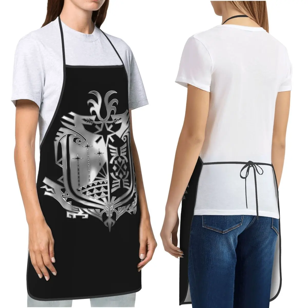 Monster Hunter World Aprons Chef Cooking Baking Tablier Bib Kitchen Cleaning Pinafore for Women Men Gardening
