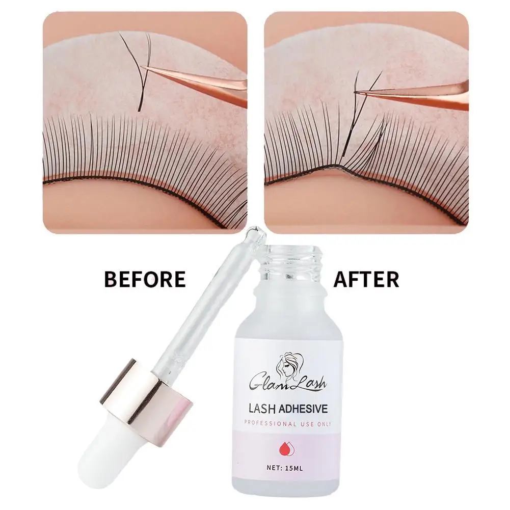 15/10ml Lashes Super Bonder For Eyelash Extension Adhesive Private Label Grafting Eyelash Glue Quick Drying Long Last Eye Makeup