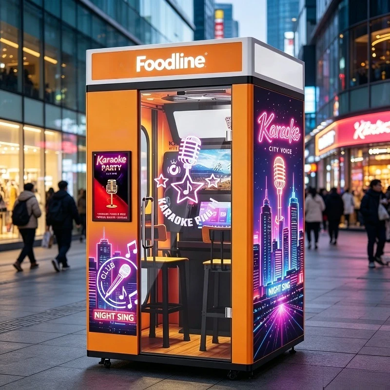 FL Customized Karaoke Vending Machine Cloud Update Song Library Intelligent Singing Booth For Commercial Investment