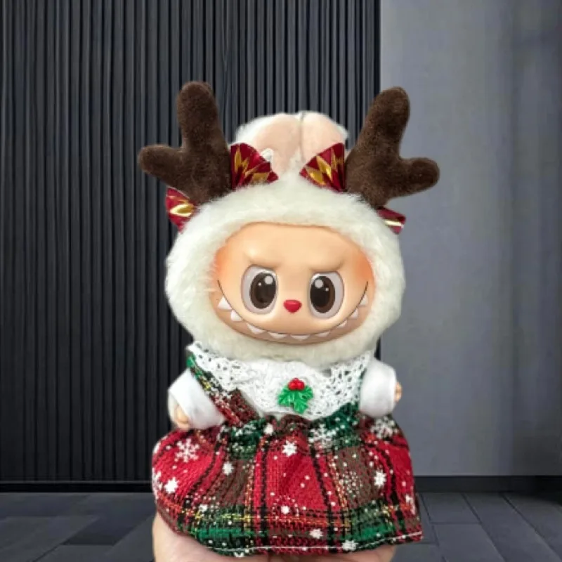 17 سنتيمتر لطيف البسيطة أفخم دمية الملابس الزي اكسسوارات لكوريا Kpop Exo Labubu المعبود الدمى عيد الميلاد محبوك سترة طفل هدية #3