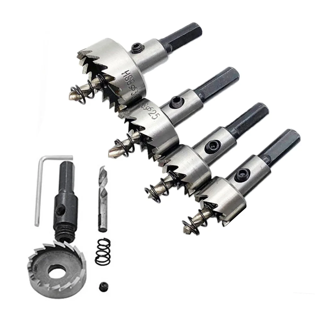 

5pcs 16-30Mm Hss High Speed Steel Drill Bit Set For Wood Plastic Metal Copper Aluminum Cast Iron Fiberglass Precision Hole Saw