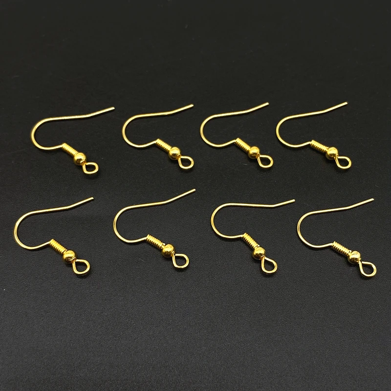 50pcs/lot 20x17mm Gold Color Silver  Ear Hooks Earrings Clasps Findings Jewelry Making Accessories Earring DIY