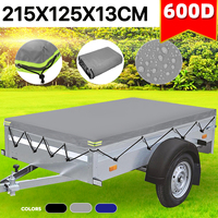 600D Trailer Car Cover With Rubber Belt Auto Roof Canopy Sunshade Waterproof Dustproof Windproof Outdoor Protection For Travel