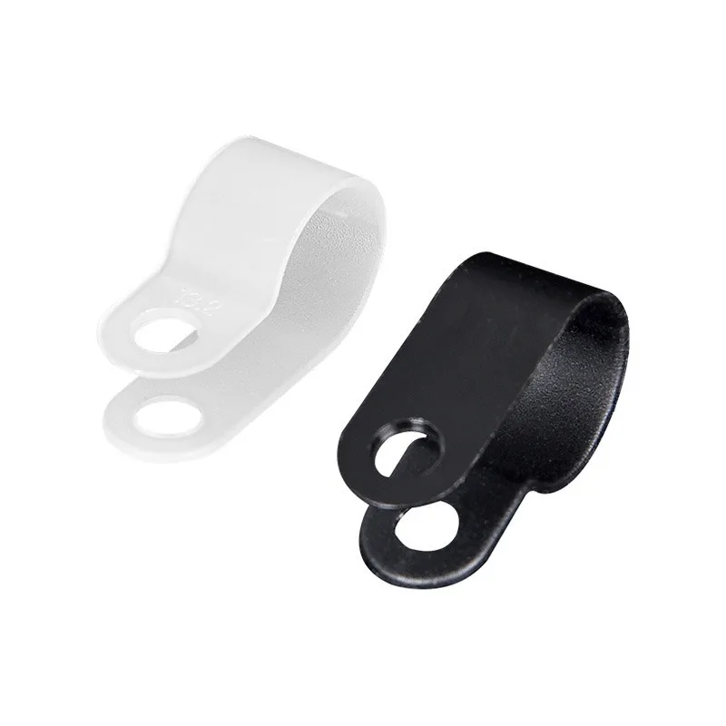 

Nylon CC wire clamp R-type wire clamp thickened black and white wholesale wire fixing pressure buckle