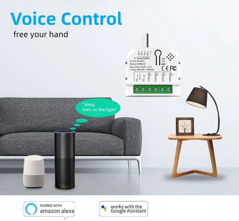 Tuya Smart Zigbee 1/2/3/4 Gang Mini Modulo Interruttore Relè Domestico Intelligente Il Controller Remoto Funziona Con Alexa Google 10A