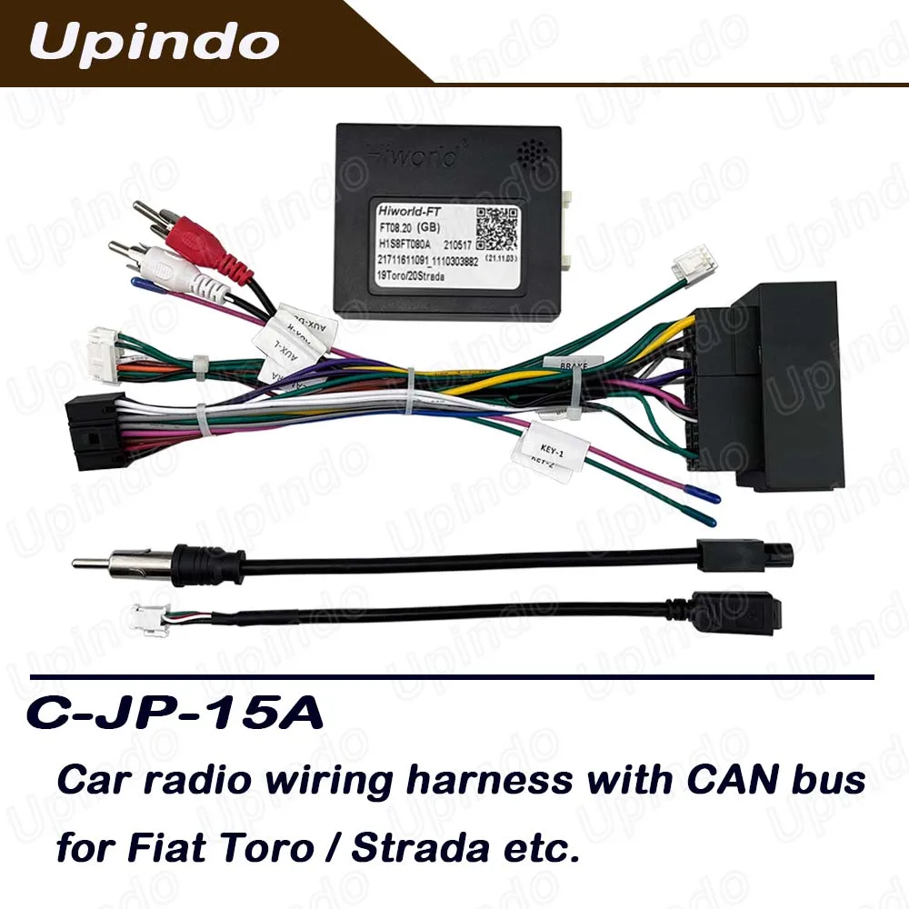 

Car Accessories Android Radio Wiring Harness CAN-Bus Adapter Plug & Play Cable Connectors for Fiat Toro Strada Ducato 2016+