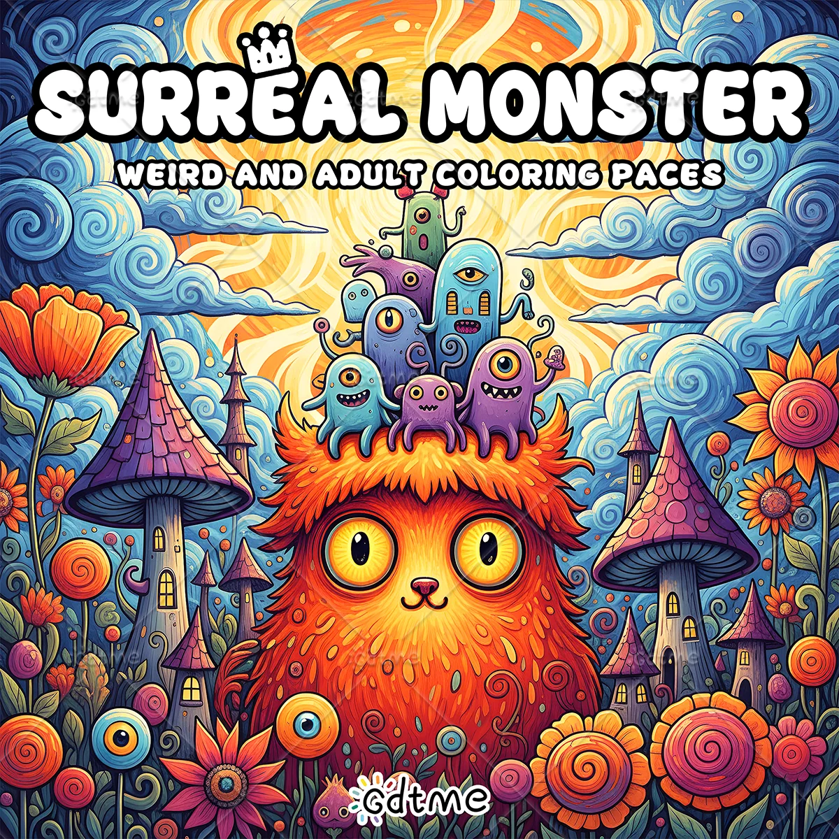 Anti Anxiety Surreal Monster Coloring Book for Adults Stress Relief DIY Painting Drawing Art Activity Book Gift for Relaxation