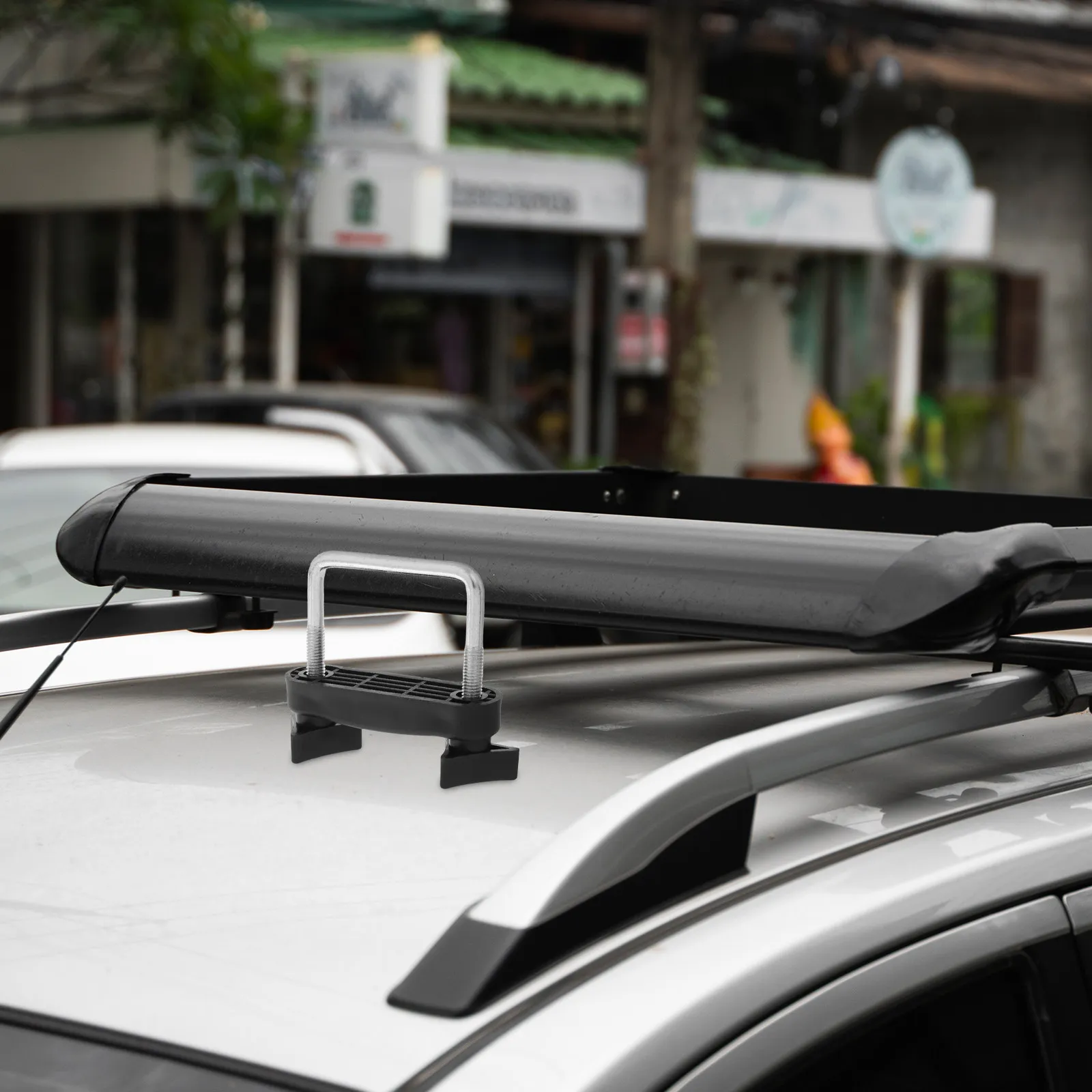 

4Pcs Car Roof Luggage Rack Clips Universal Crossbars Mounting Clamps Vehicle Cargo Carrier Bracket Roof Rail Clamps for Travel