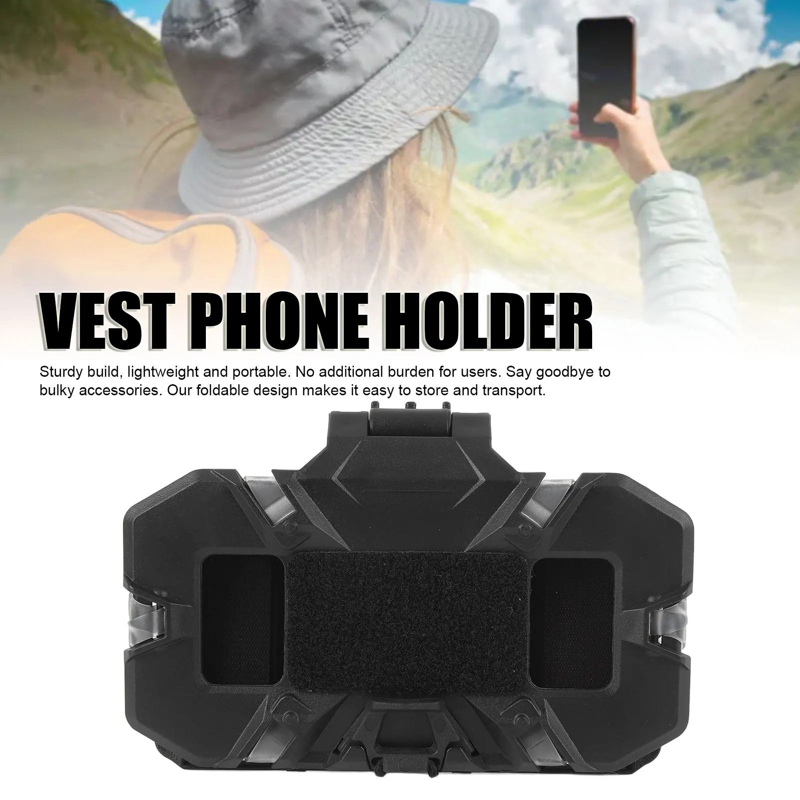 Chest Cell Phone Mount Attachment Chest Phone Board Carrier Easy Install Secure Multifunctional for Screen Size 4.7in-6.7in