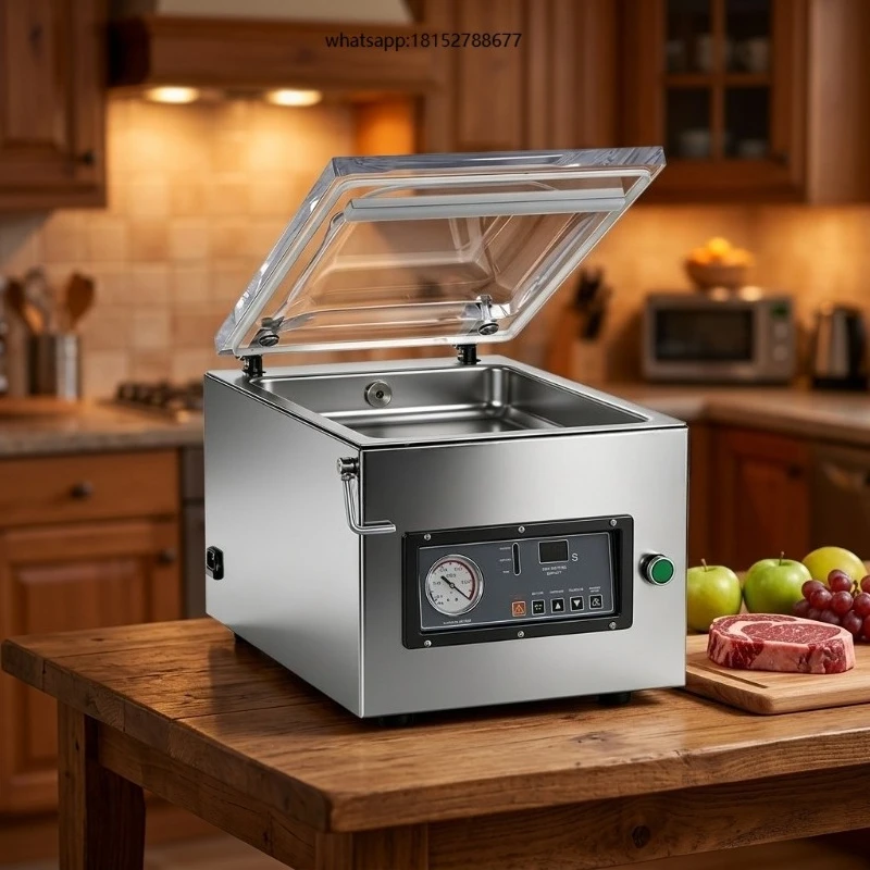 Commercial Table Top Vacuum Packing Machine Chamber Sealer for Food Stainless Steel110V/220V Compact Design