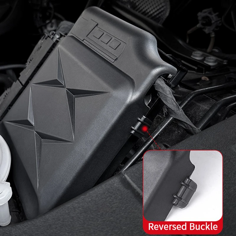 For Audi Q5L 2018 2019 2020 2021 2022 2023 2024 Black ABS Engine Computer Protection Cover Dustproof Cap