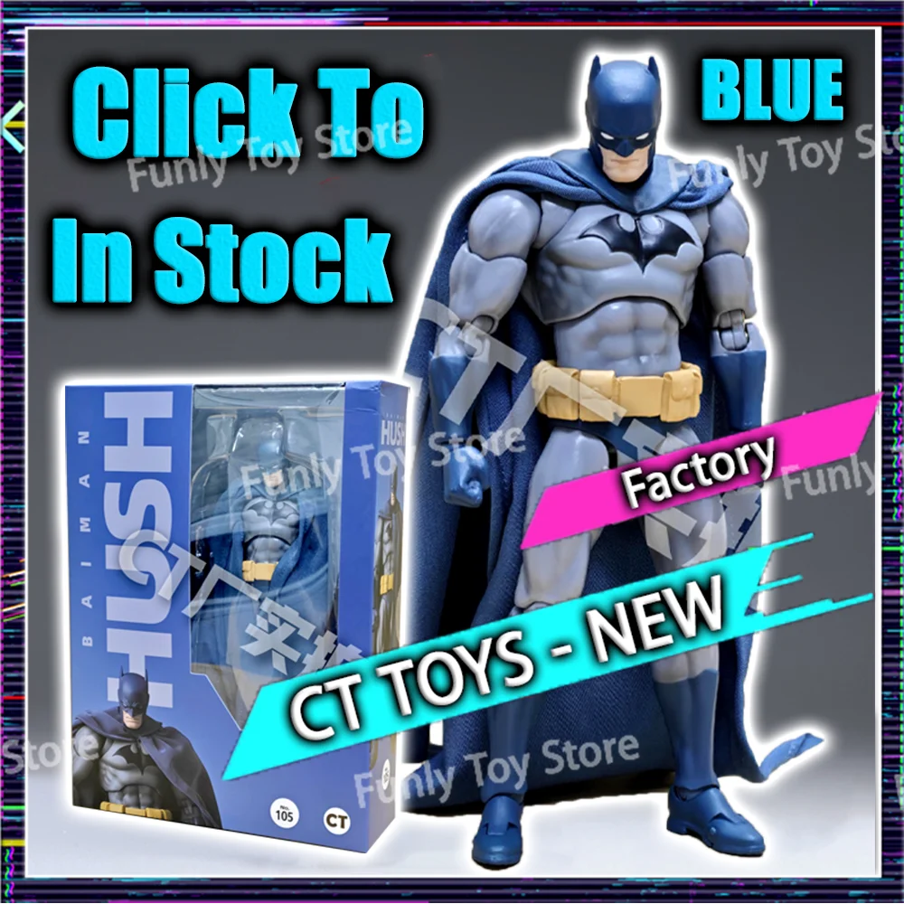 

In Stock CT Toys Batman Hush Mafex 105 Blue Version Bat Man Black Version Dc Anime Action Figure Figurine Model Statue Gift Toys
