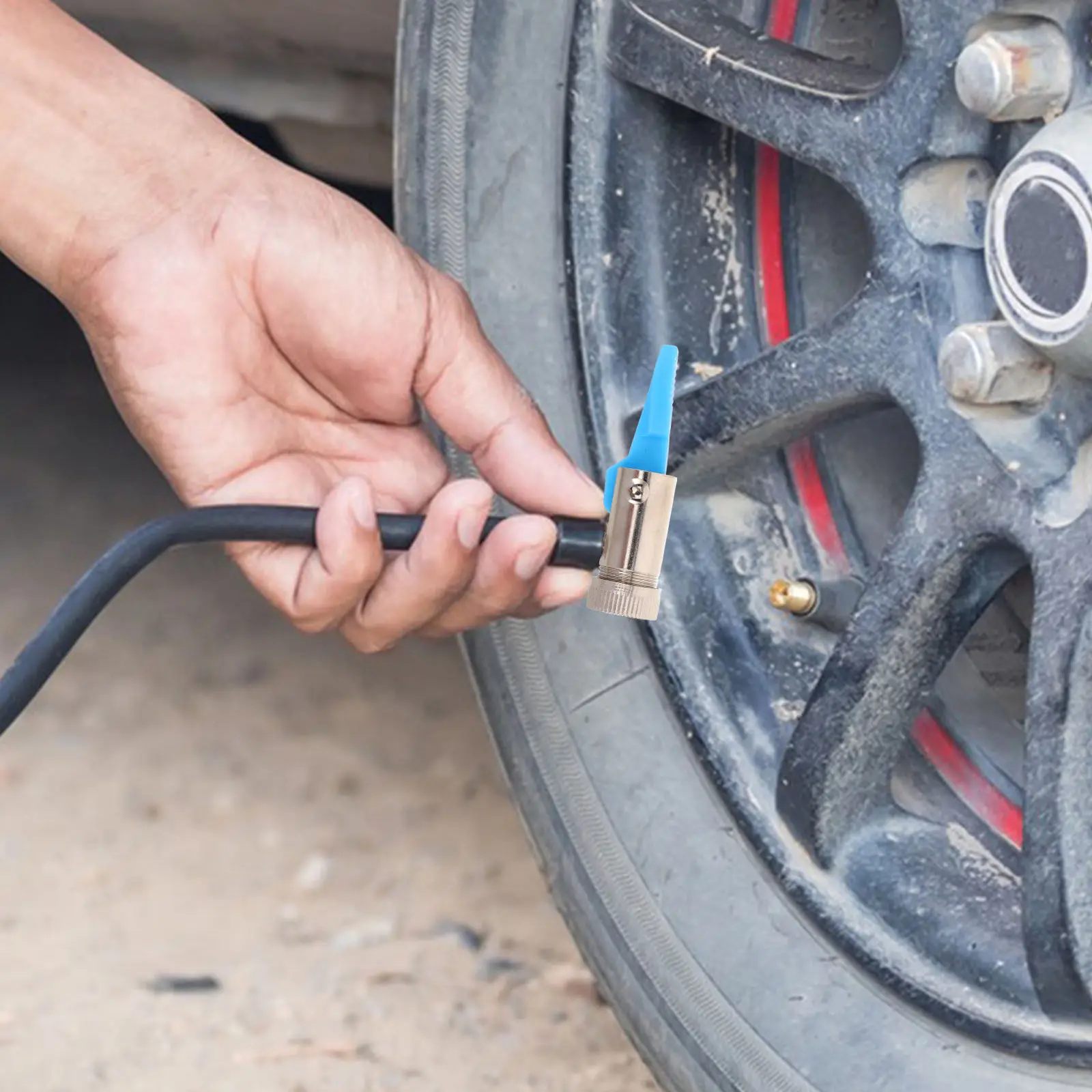Tire Air Chuck Clip-on Copper Quick Connect Hose Fitting Inflator Nozzle Car Tire Chuck Air Compressor Accessories