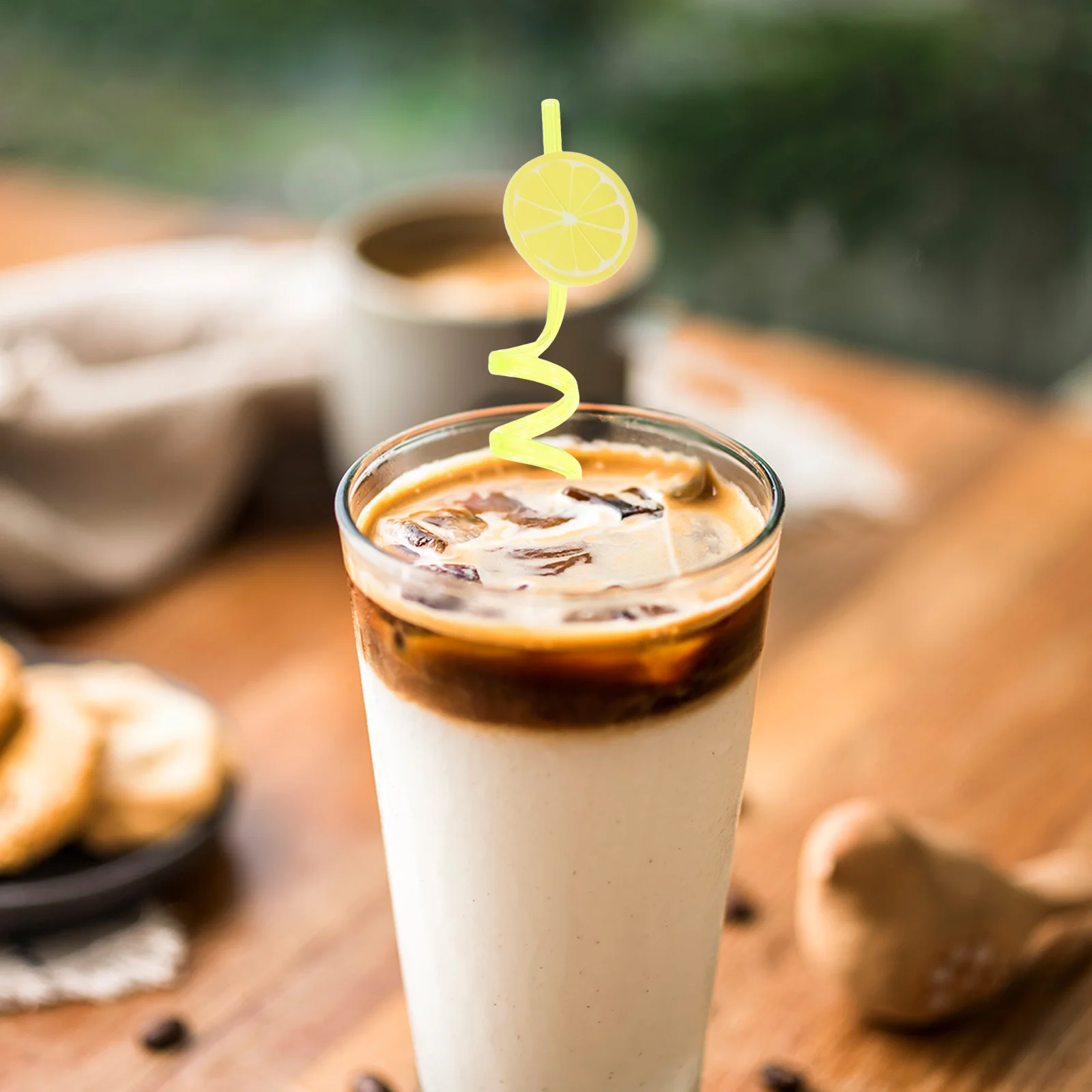 

12pcs Spiral Straws Reusable Fruit Drinking Straws Pet Material For Party Bar Restaurant Campus Milk Tea Shop Kitchen Bar