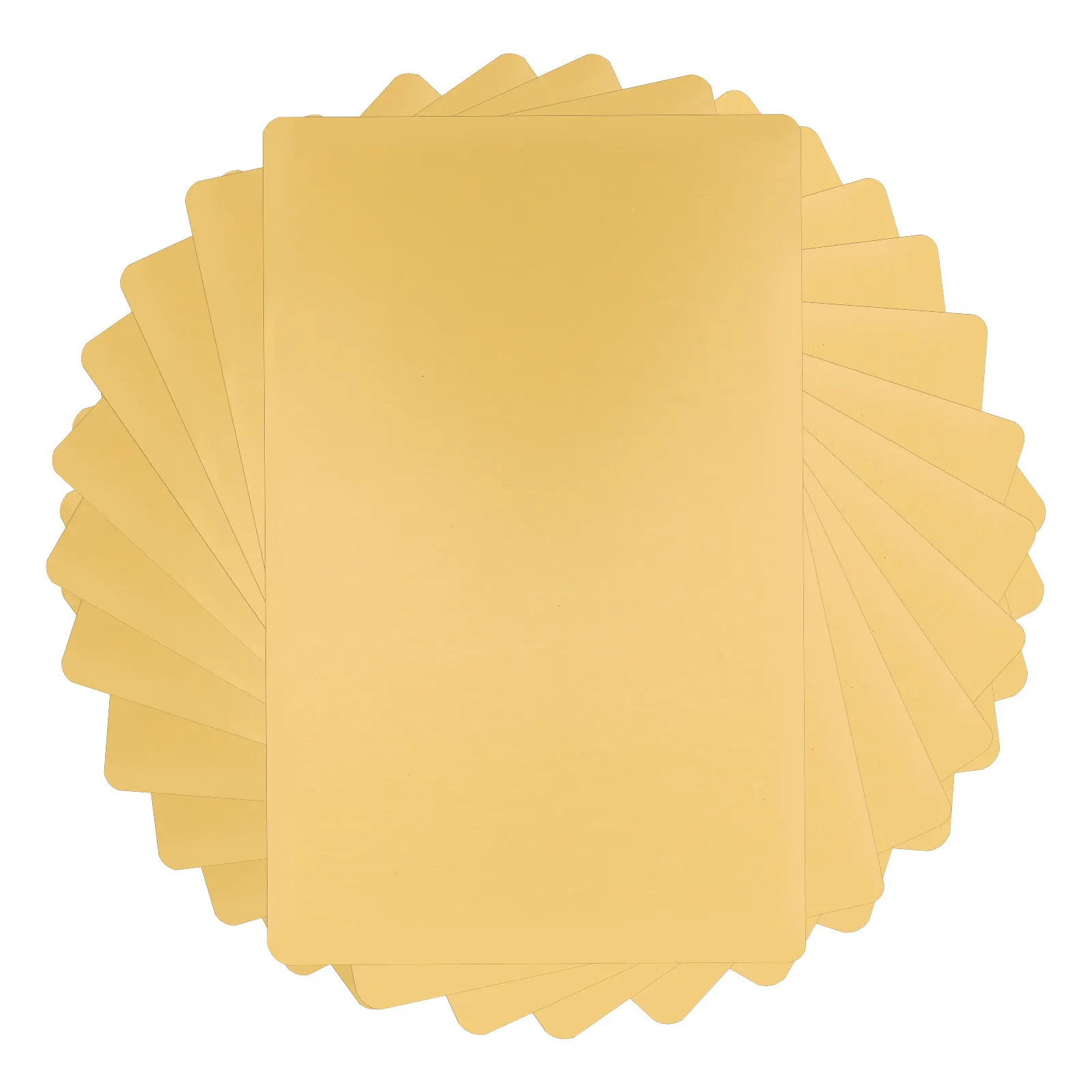

50Pcs Multipurpose Metal Business Cards Blank Aluminum Gold Finish Name Card Engraving Plates for Engraving Blank Cards Gold