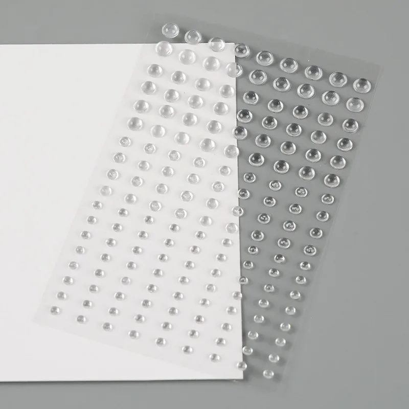 

1 лист = 162 шт. Прозрачные водные наклейки-бусины 3D для творчества, скрапбукинга, дневников, фотокарточек, школьных принадлежностей и декора