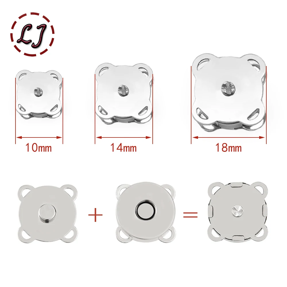 New High Quality 5 pairs 3 Style Invisible Hidden metal Strong magnetic Snaps Button For Overcoat Handbag Garment Accessory DIY