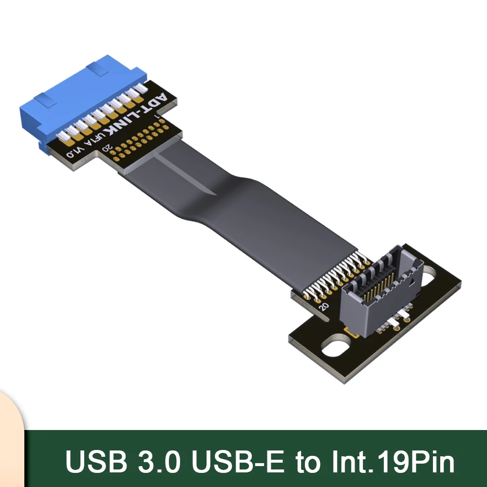 

Тип C USB3.1 розетка передней панели USB 3.1 19Pin to TYPE-E 20Pin заголовок плоский удлинитель адаптер ленточный кабель Защита от электромагнитных помех