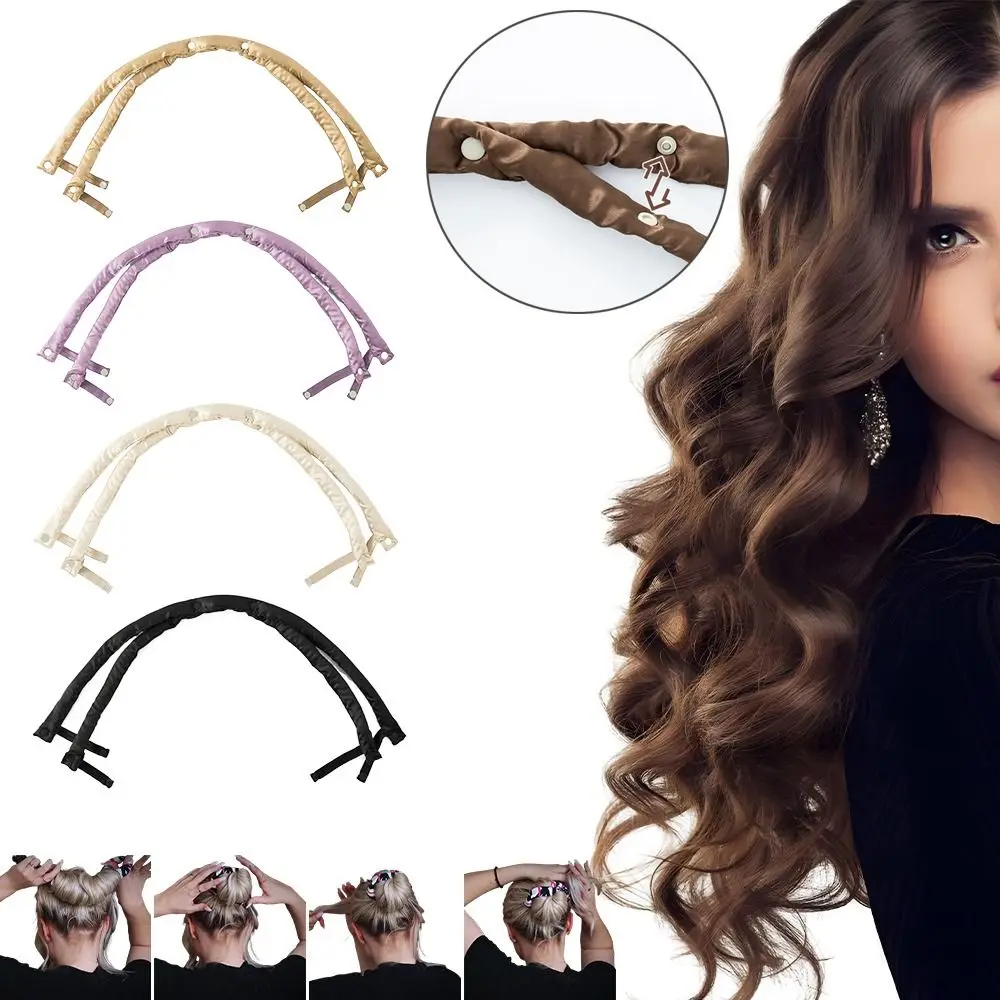 

2Pcs Sponge Curling Lazy Heatless Curling Rod Big Wave Head Hair Curler Heatless Hair Curler Set DIY Bouncy Curling Hair