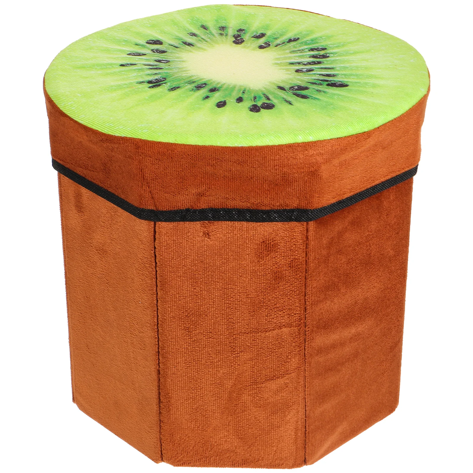 

Fruit Velvet Box Orange Folding Storage Stool Stools with Artificial Footstools