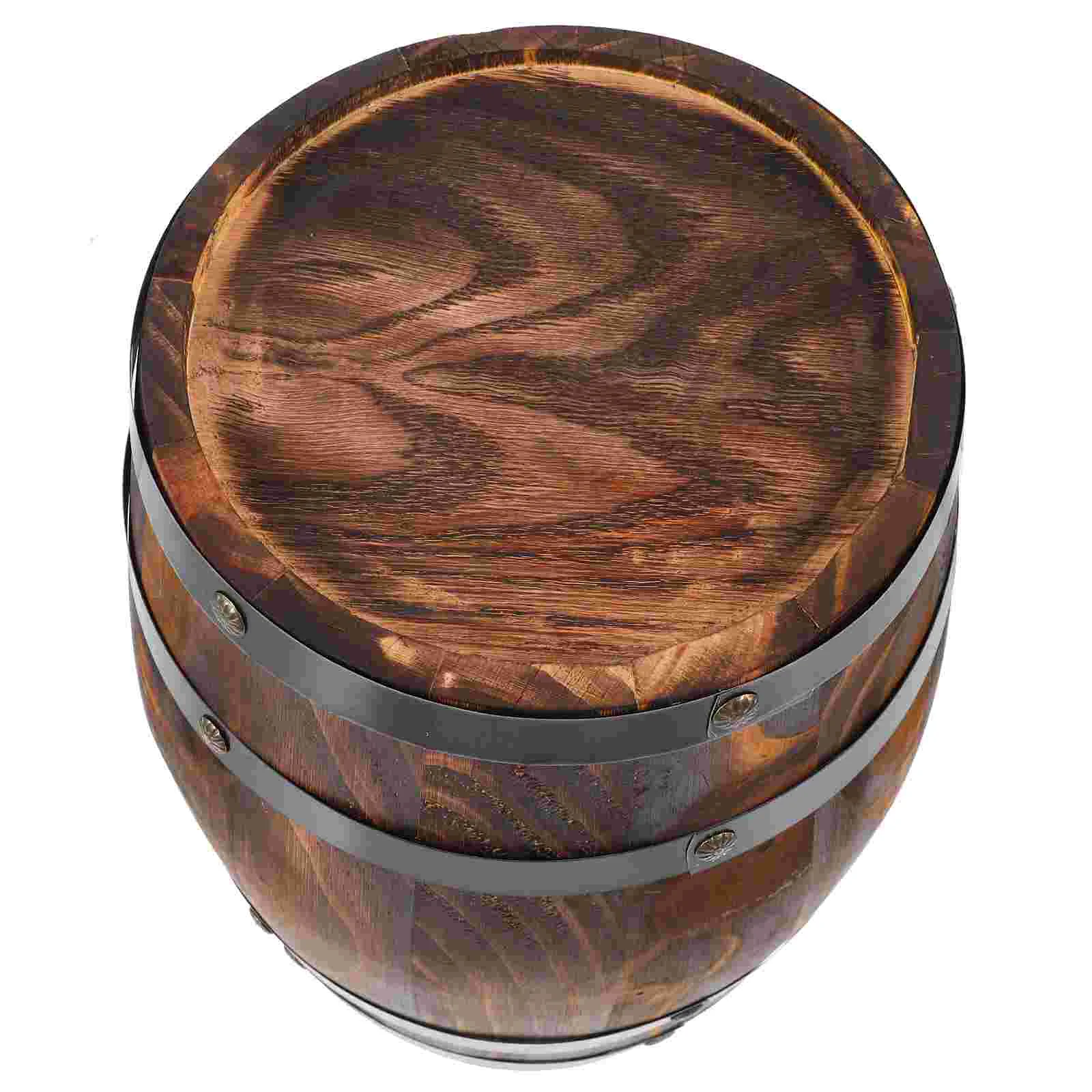 Barrel Wood Photo Prop Whiskey Decorations Craft Drink Wooden Artistic Landscaping Floor