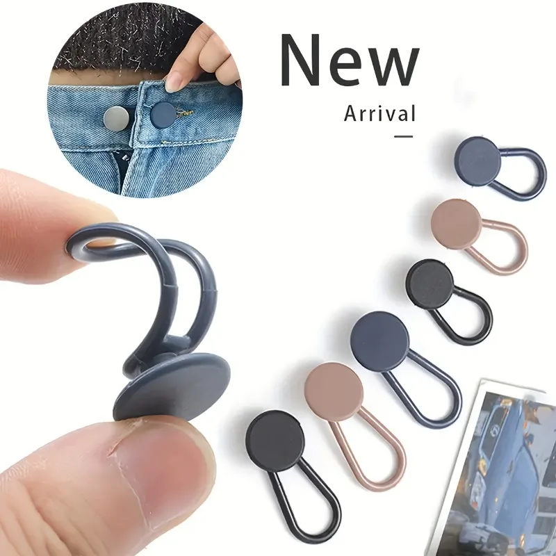 6-PCS/Set Jeans Waistband Extension Buckle -Suitable for Jeans, Skirts, Dresses - Suitable for Both Casual and Formal Wear