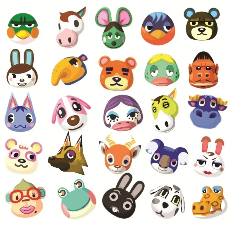 Animal Crossing Cartoon Adesivos para Switch, Graffiti Adesivos para Brinquedo do Miúdo, Desenhos animados INS, 10 PCs, 25 PCs, 50PCs