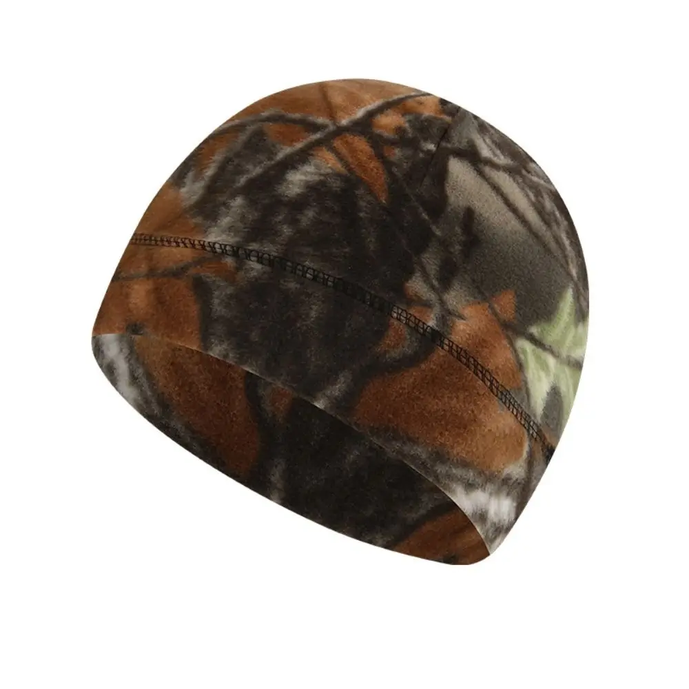 Windproof Fleece Hats Winter Warm Camouflage Thickened Thermal Tactical Hat Elastic Breathable Ski Baggy Hat