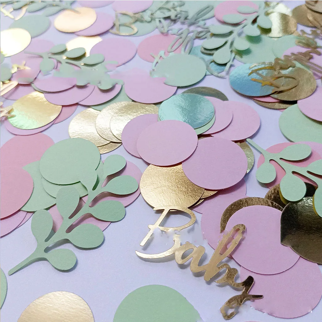 Salvia Paper Scraps Round Throwing Papers Cheering Baby Decoration Babyshower Happy Baby Birthday Party Confetti