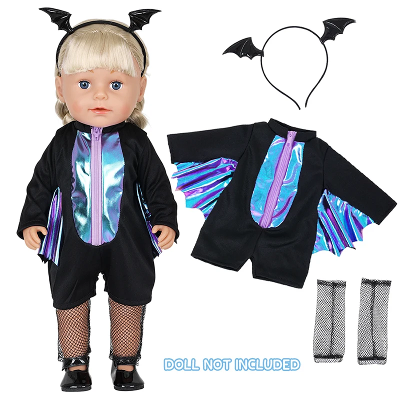 Doll Clothes Set for 16-18inch Baby Doll Halloween Clothing Gifts Reborn Baby Doll Holiday Gift Dress Up Games for American Doll
