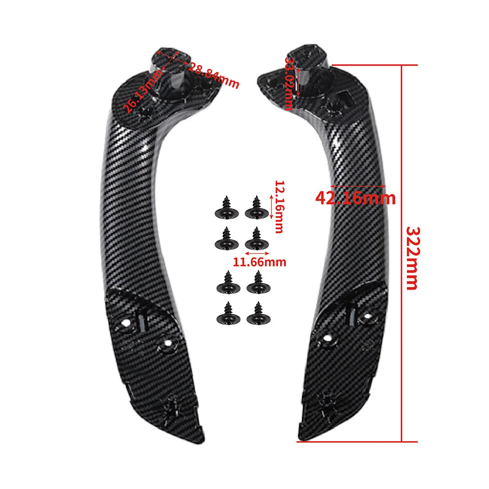 Interior Car Accesorios Front Left And Right Carbon Fiber Inner Door Handle Or Cover For Renault Megane 3 III Fluence 2008-2016