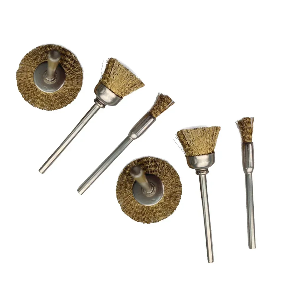 6pcs/Set Wire Brushes Kit Steel Wire Wheel Brushes Set For Mini Drill Rotary Tools Polishing Dremel Brush NEW