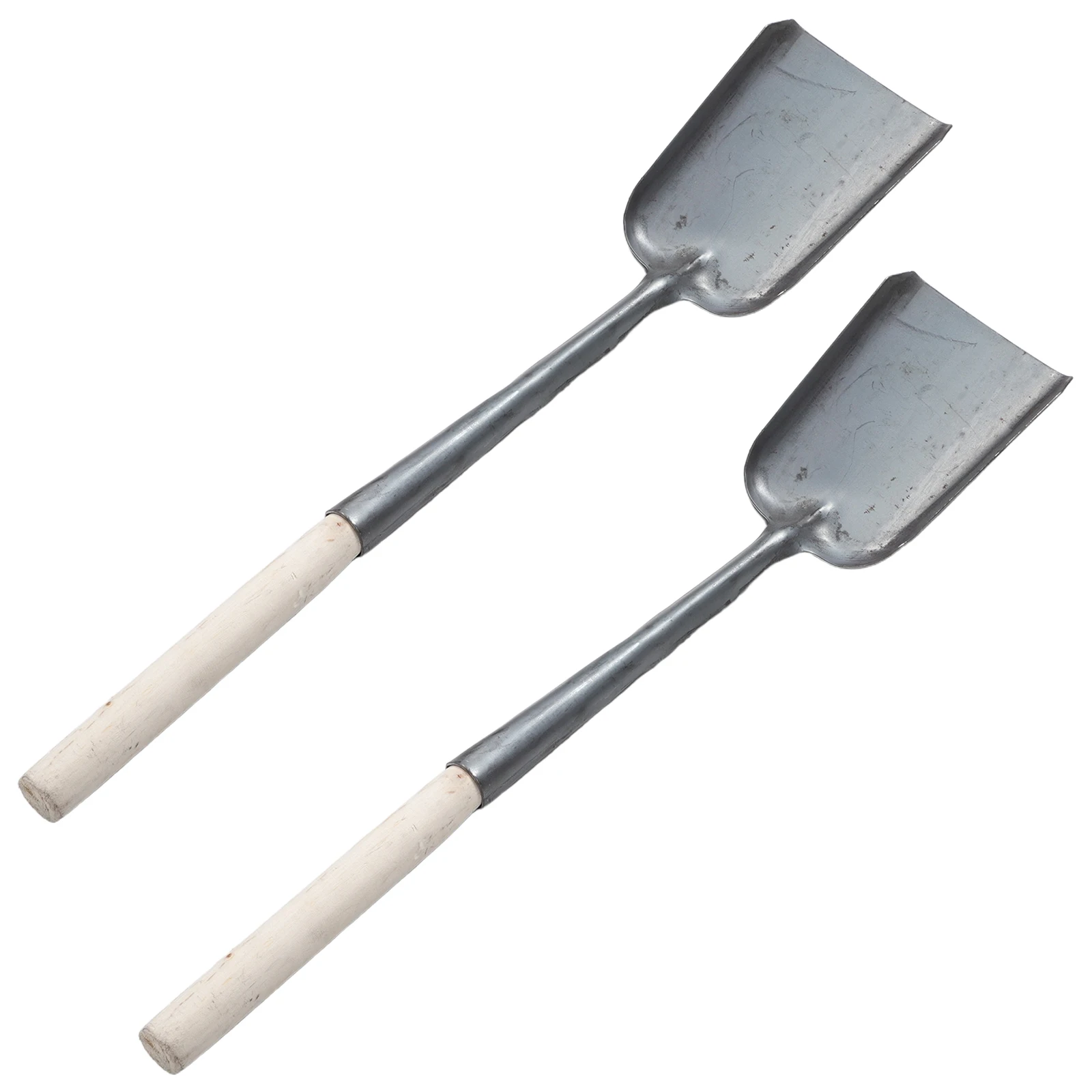 

2pcs Ash Shovel Long Handle Ergonomic Wooden Grip Wide Head For Fireplace Wood Stove Cleaning Kit Removal Tool Scoop Dust Pan