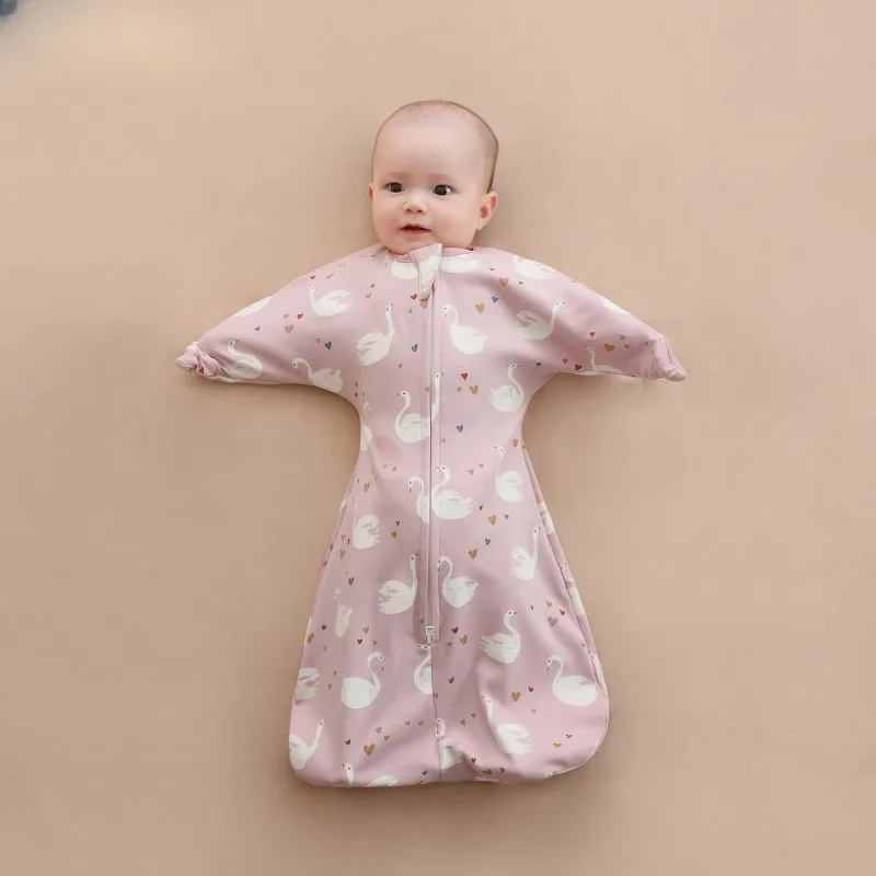 Baby Cotton Sleeping Bags Newborn Anti-shock Sleepsacks Raised Hand Surrender Blankets Infant Cartoon Anti-startle Jump