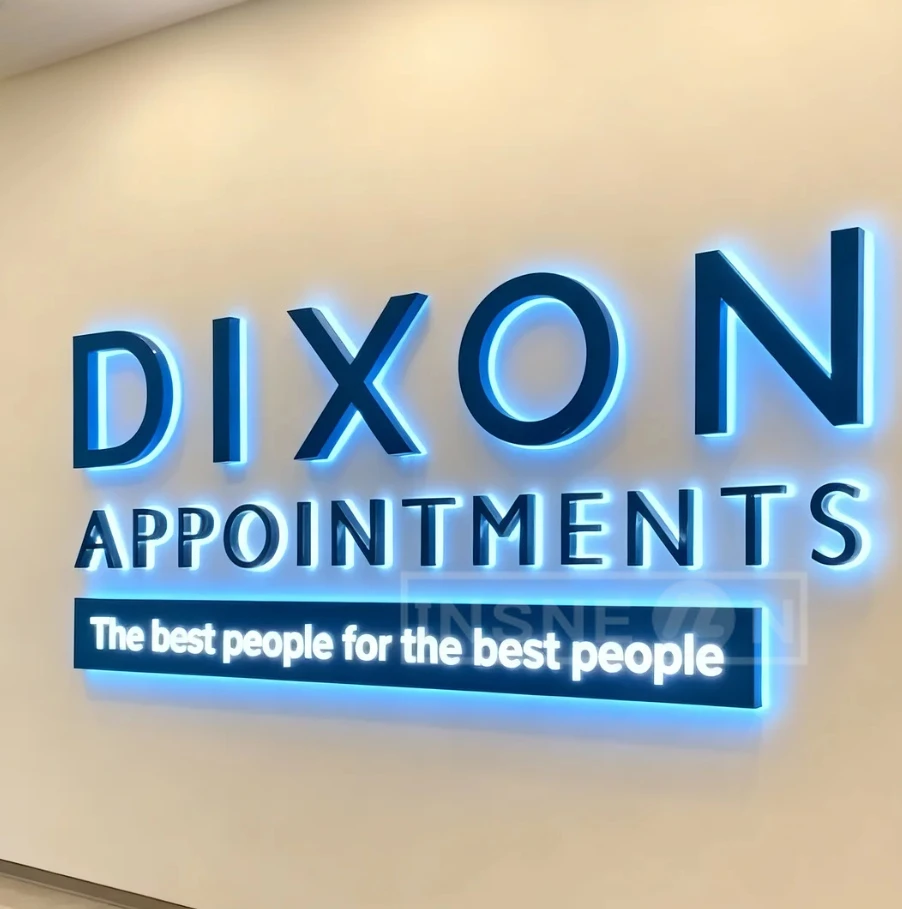 علامة LED ثلاثية الأبعاد قناة مخصصة رسالة شعار واجهة المتجر في الهواء الطلق عنونة لافتات اللوبي مكتب الإعلان النيون بار صالون حلاقة #1