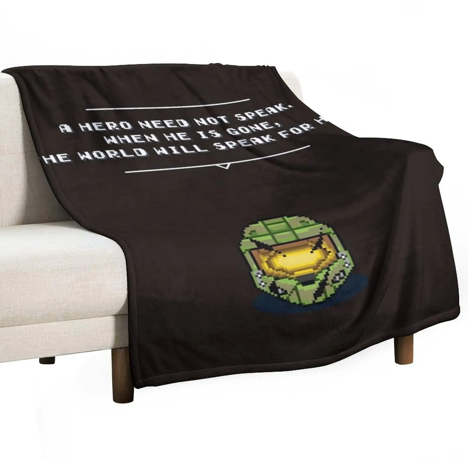 Master Chief Helmet Throw Blanket Hairy Soft Big Blankets