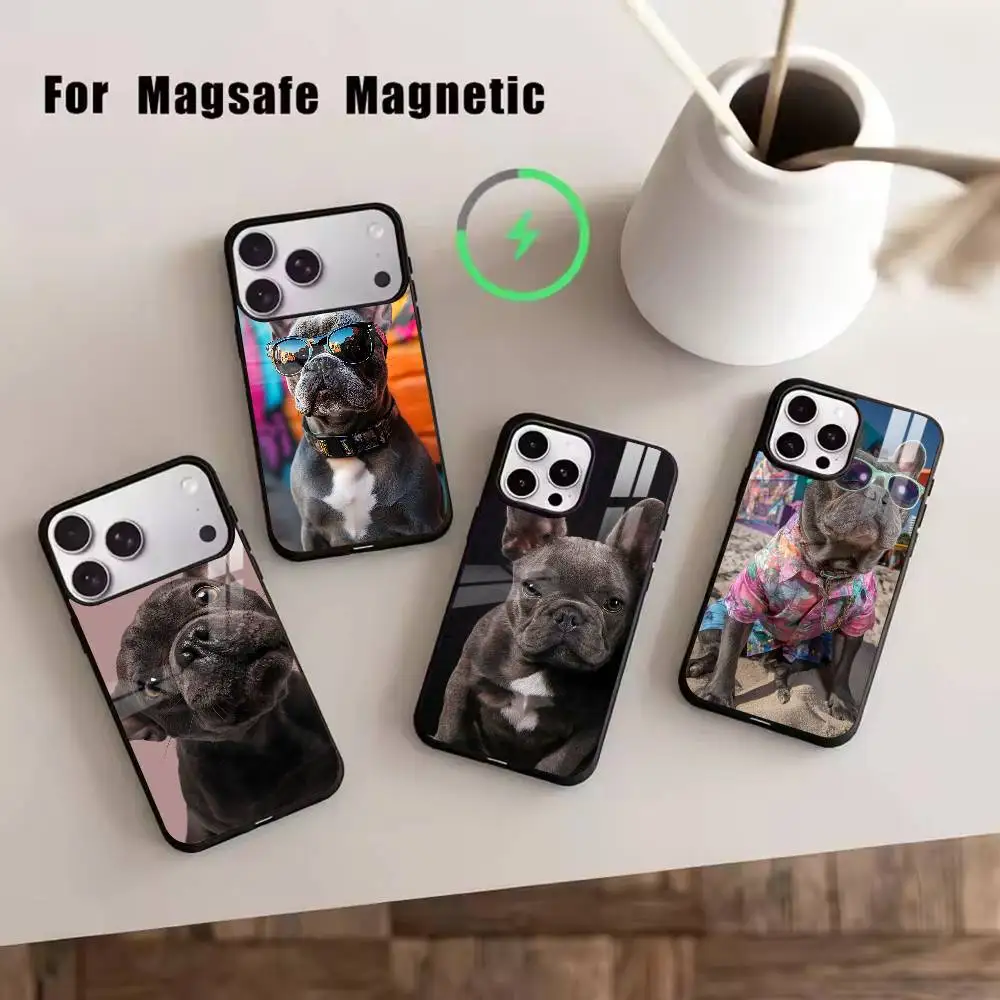 

French Bulldog Dog-DG Phone Case For iPhone17,16,15,14,13,12,11 Plus,Pro Magnetic For Magsafe Wireless Charging