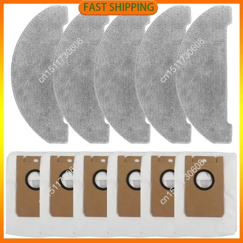 اشتري الآن لـ Cleanova W11 ملحقات المكنسة الكهربائية الروبوتية ذاتية التفريغ كيس الغبار ممسحة القماش طقم استبدال