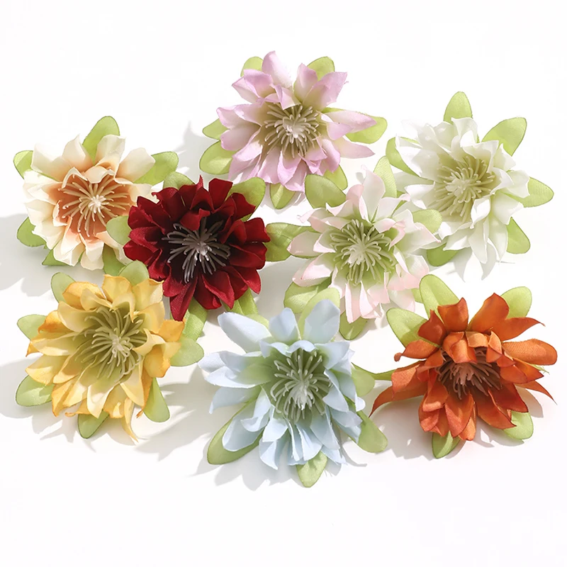 

5/10Pcs 5cm Silk Artificial Flowers Fake Rose Heads for Home Room Decoration Wedding Decor DIY Gift Candy Wreath Accessories