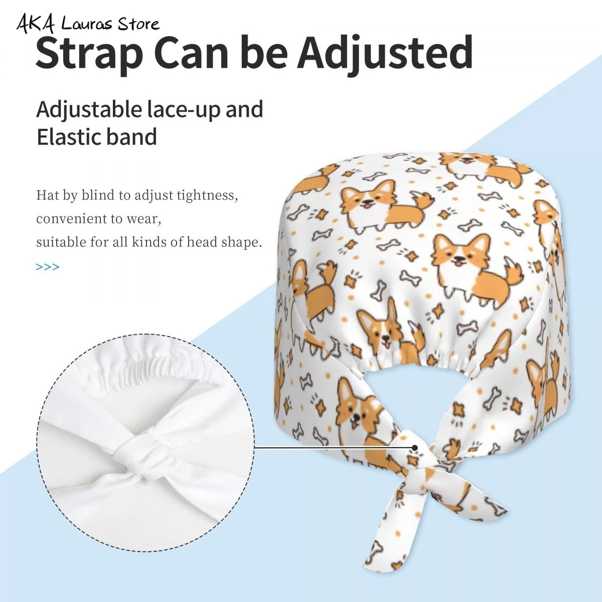 Nette Welsh Corgi Pflege Zubehör Peeling Hut Chirurgie Kappe Zahnarzt Tier Labor Kappe Peeling Kappe Anästhesie Peeling Kappe