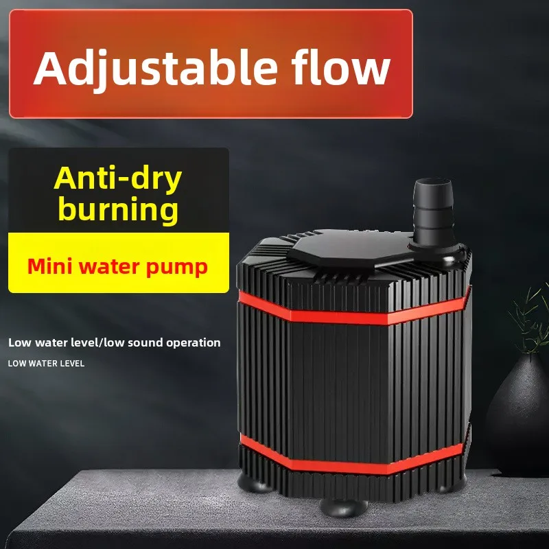 Fish Tank Bottom Suction Pump Submersible Pump Flow Adjustable Pumping Submersible Filter Circulating Water Pump Small