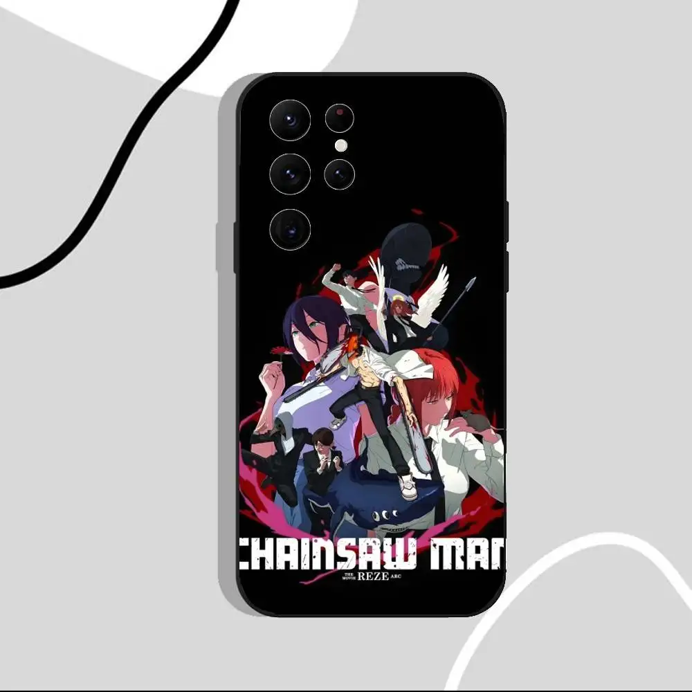 C-Chainsawman Reze Arc Movie Phone Case For Samsung S25,S24 Ultra,S20,S30 plus,S22 plus,S23,S30 Ultra 5G Silicone Black Shell - Image 3
