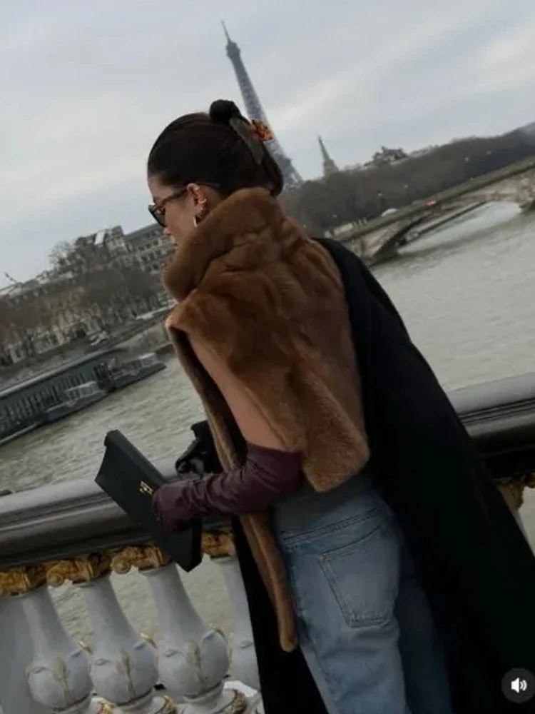 HDHOHR 2025 Hohe Qualität Echt Nerz Pelz Vast Voll Pelt Pelz Mäntel Mode Natürliche Nerz Pelz Jacken Winter Weibliche Pelz Warme Vast