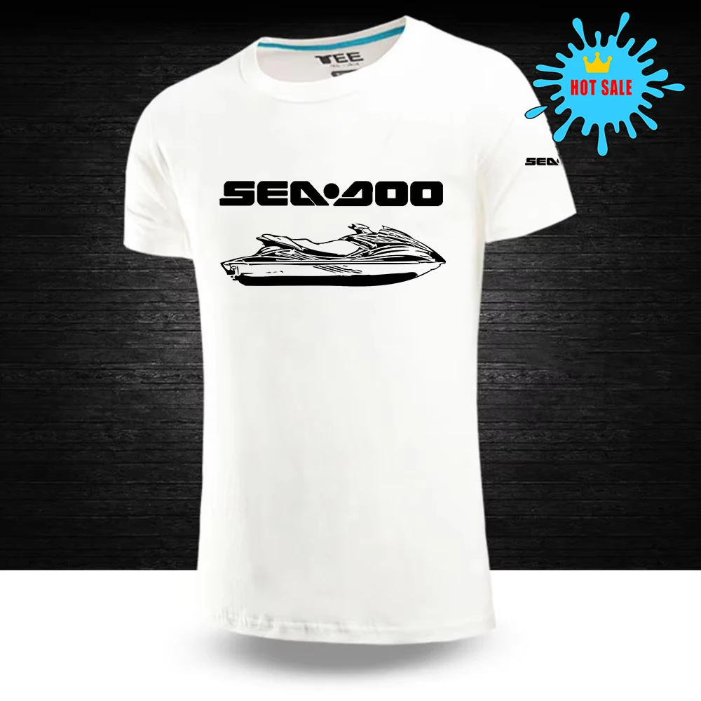 

2025 Sea Doo Seadoo Moto Men's Fashion O-Neck Casual T-Shirts Summer Short-Sleeves Print Sports Man Breathable Streetwears Tops